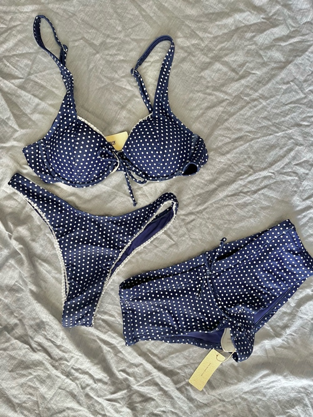SeaMolly Navy Polka Dot Women’s Bikini Set NWT